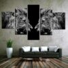 a roaring brown eyes lions black & white abstract leinwandbilder kunstdrucke 5396