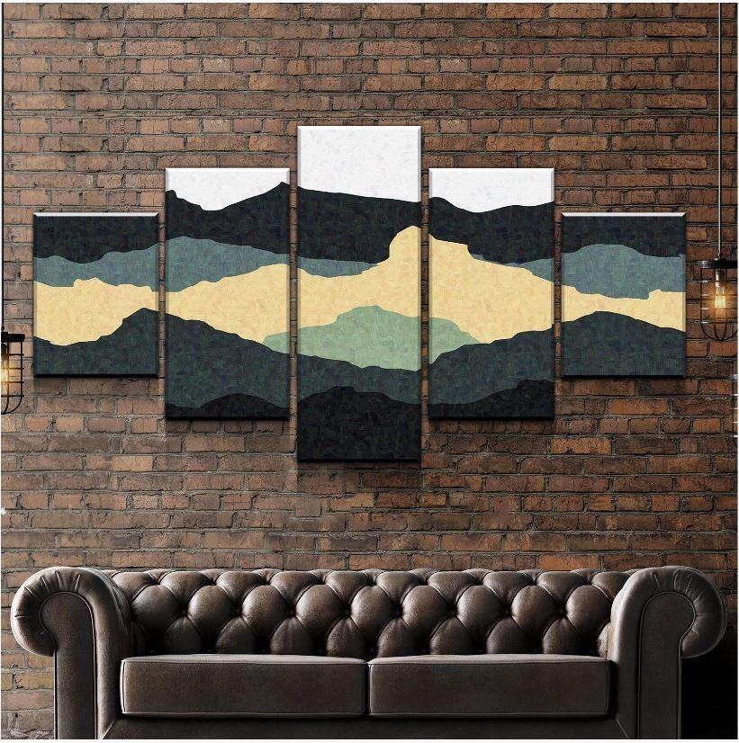 Abstrakte Berge Leinwandbilder Kunstdrucke Rahmen