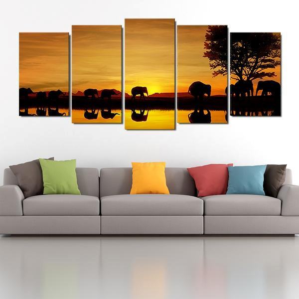 Afrikanische Savanne Leinwandbilder Kunstdrucke Rahmen