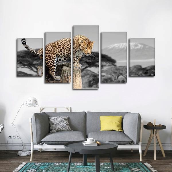 Afrikanischer Leopard Pop Leinwandbilder Kunstdrucke Rahmen
