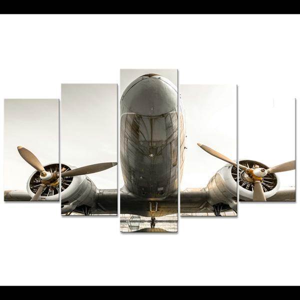 Aircraft Airplane Propeller Modern Airplane Leinwandbilder Kunstdrucke  