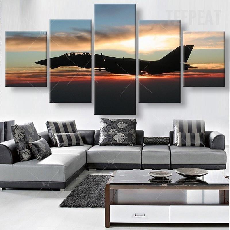 Aircraft In Twilight Religion Leinwandbilder Kunstdrucke Rahmen