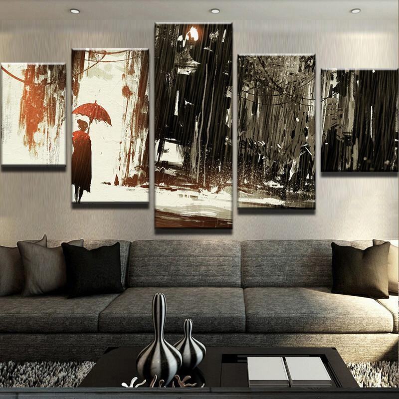 Allein Im Regen Leinwandbilder Kunstdrucke Rahmen