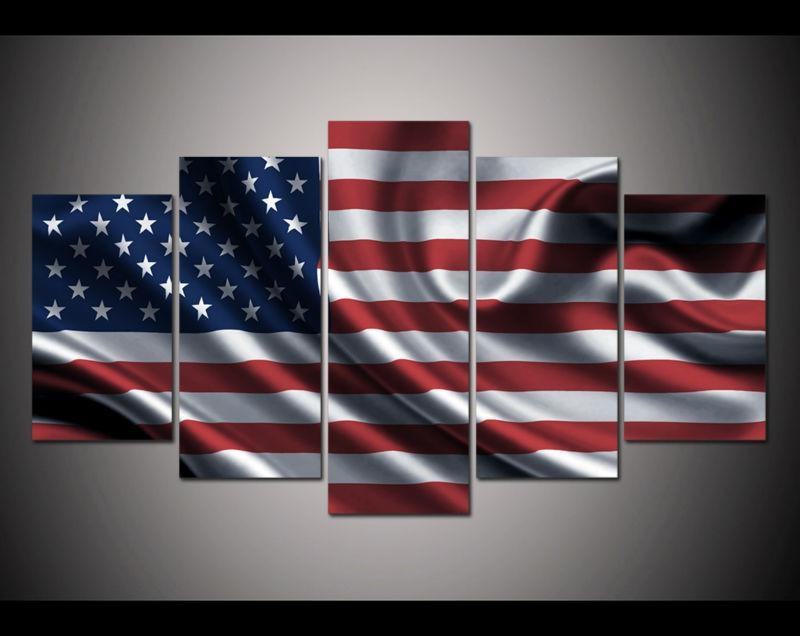American Flag Modern Abstract Leinwandbilder Kunstdrucke  