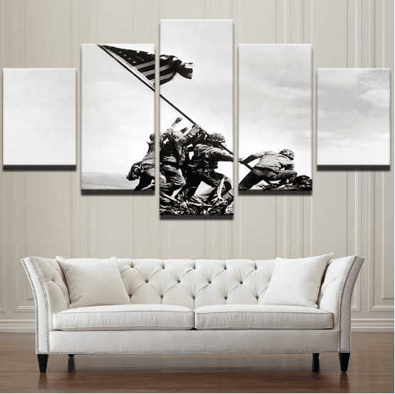 American Iwo Jima Raising Flag Army Leinwandbilder Kunstdrucke  