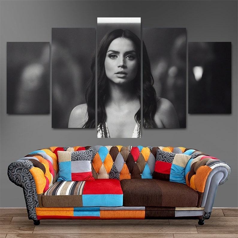 Ana De Armas Monochrom 2019 Leinwandbilder Kunstdrucke Rahmen