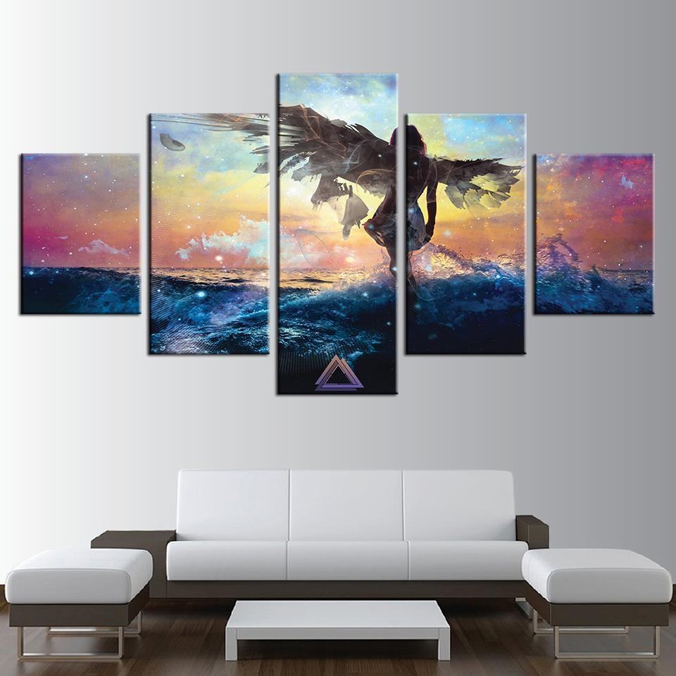 Anime Abstract Angel Wing Anime Leinwandbilder Kunstdrucke Rahmen