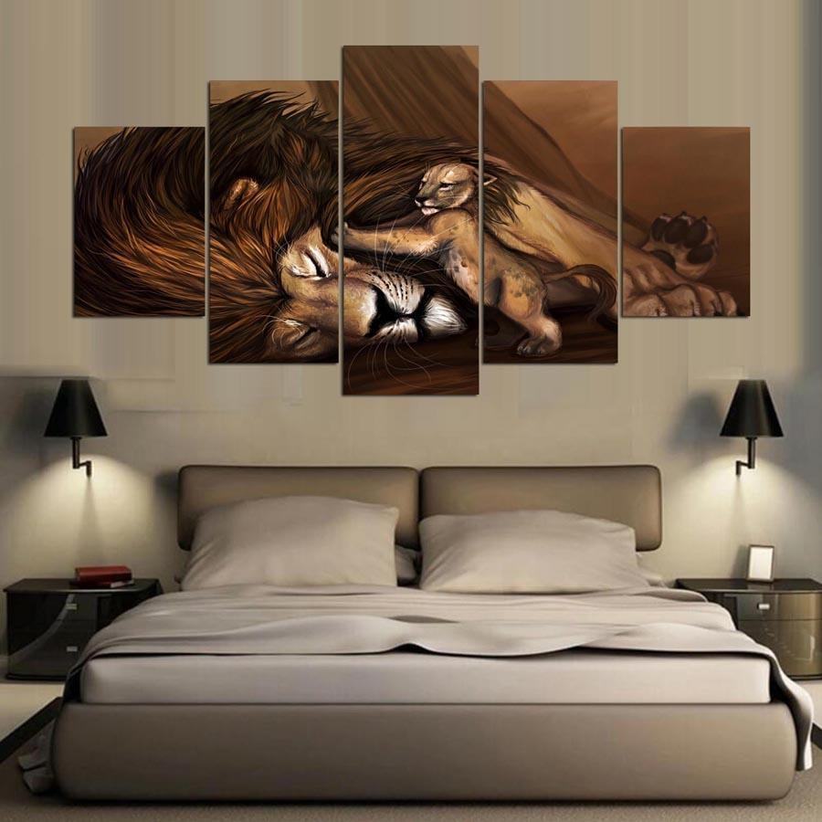 Anime Lion 1 Abstract Animal Leinwandbilder Kunstdrucke Rahmen