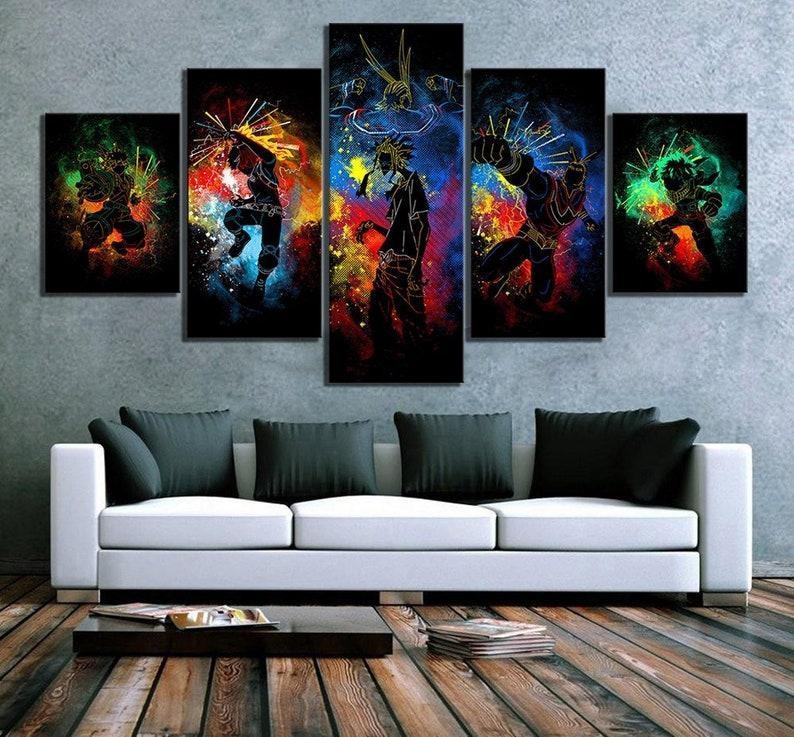 Anime Manga Inspirierte Mein Boku No Hero Academia Izuku 1 Leinwandbilder Kunstdrucke Rahmen