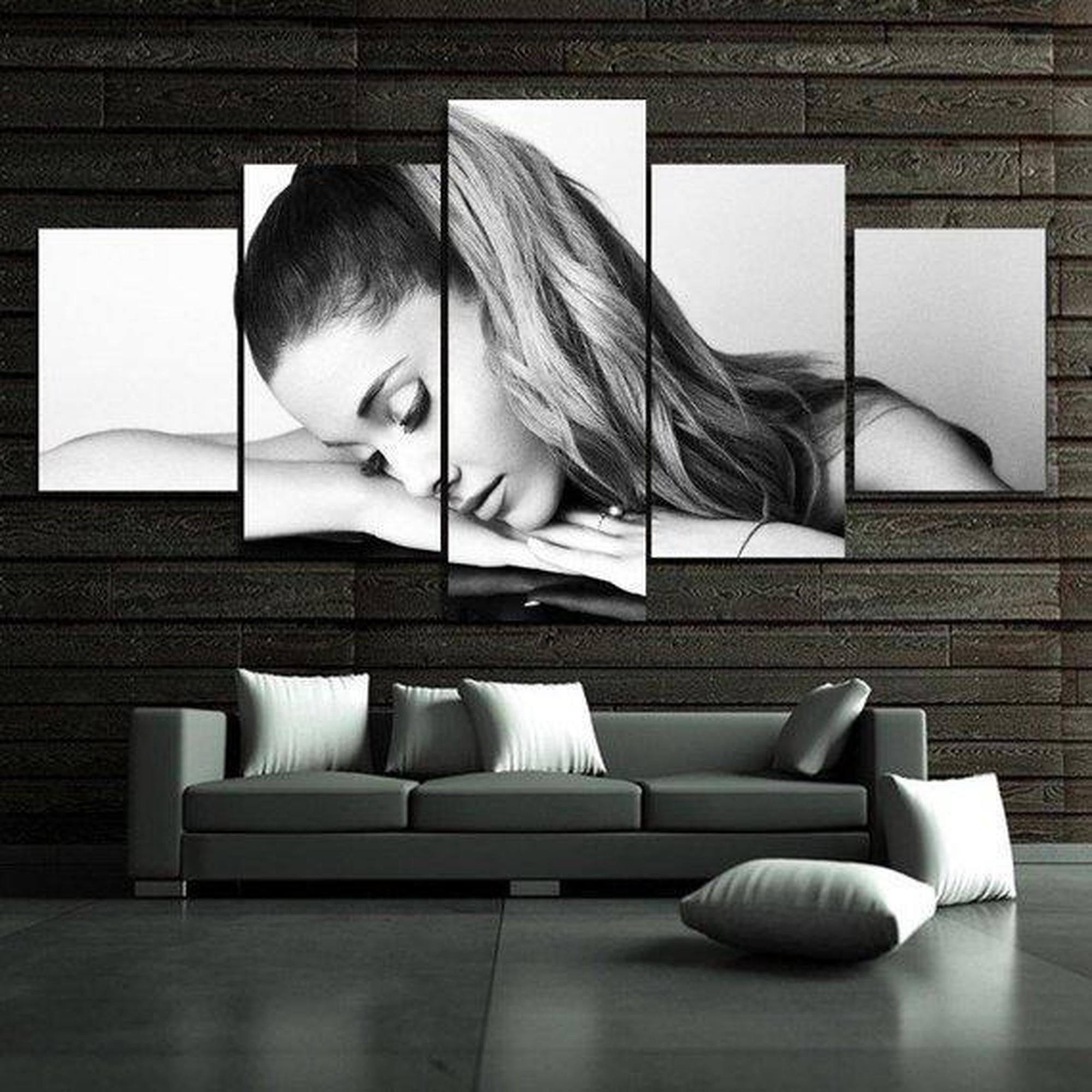 Ariana Grande Black And White Celebrity Leinwandbilder Kunstdrucke  