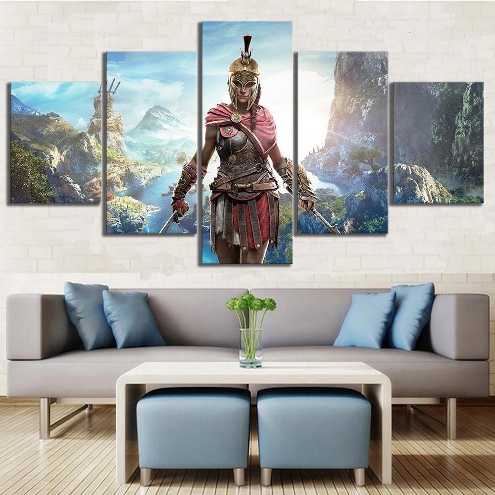 Assassins Creed Odyssey Woman Character Gaming Leinwandbilder Kunstdrucke Rahmen