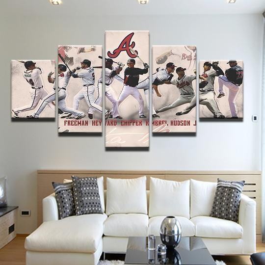 Atlanta Braves 5 Leinwandbilder Sport