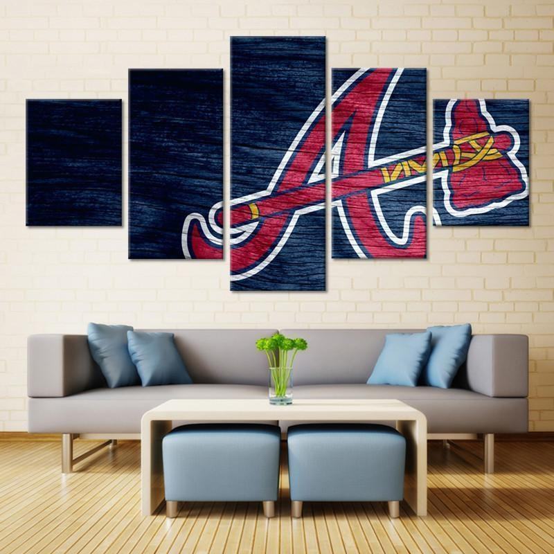 Atlanta Braves Logo Poster Baseball Leinwandbilder Kunstdrucke  