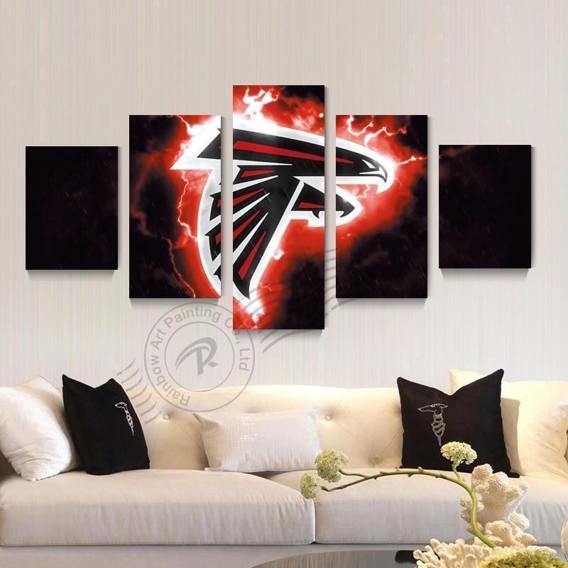Atlanta Falcons Flame Logo 2 Football Leinwandbilder Kunstdrucke  