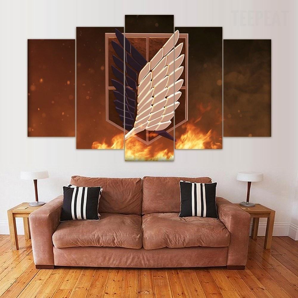 Attack Of The Titans Anime Leinwandbilder Kunstdrucke  