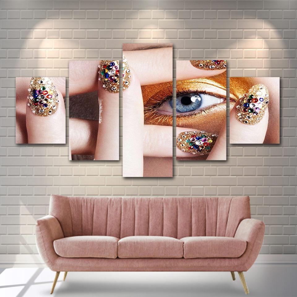 Augen Lippen Machen Make-up Schnheit Leinwandbilder Kunstdrucke Rahmen