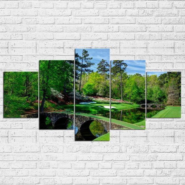 Augusta Masters Golf Golfing Course Hole Water Nature Leinwandbilder Kunstdrucke  