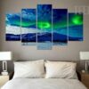 Aurora Borealis In The Cloudy Sky Nature Leinwandbilder Kunstdrucke