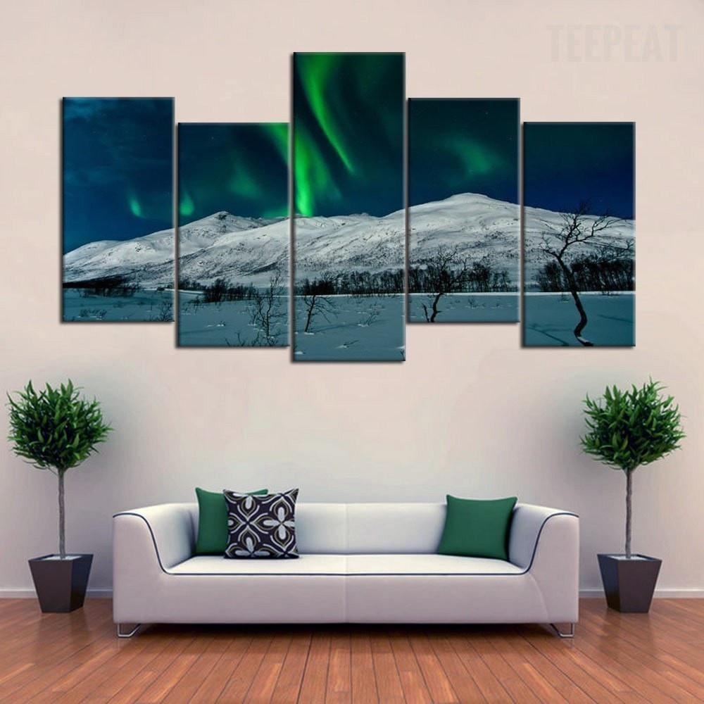 Aurora Borealis Scenery Nature Leinwandbilder Kunstdrucke  