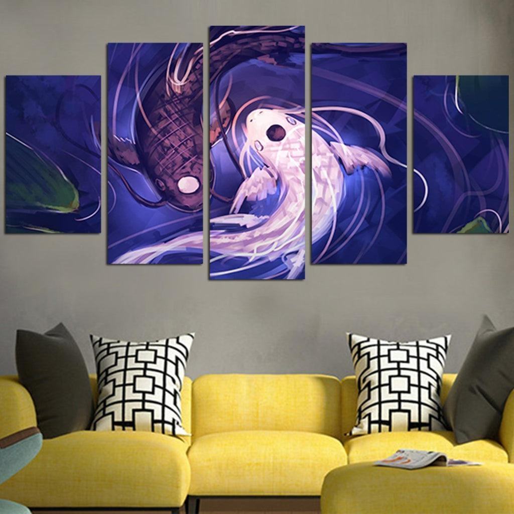 Avatar Der Letzte Airbender-fisch Wei Und Schwarz Leinwandbilder Kunstdrucke Rahmen