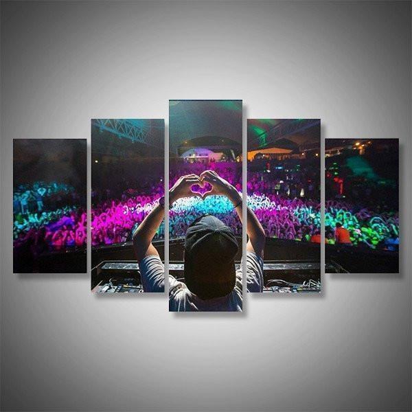 Avicii Dj In Front Of Crowd Music Leinwandbilder Kunstdrucke   