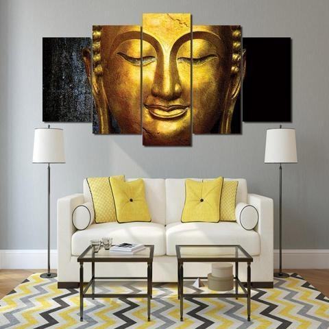 Awakened Buddha Religion Leinwandbilder Kunstdrucke Rahmen