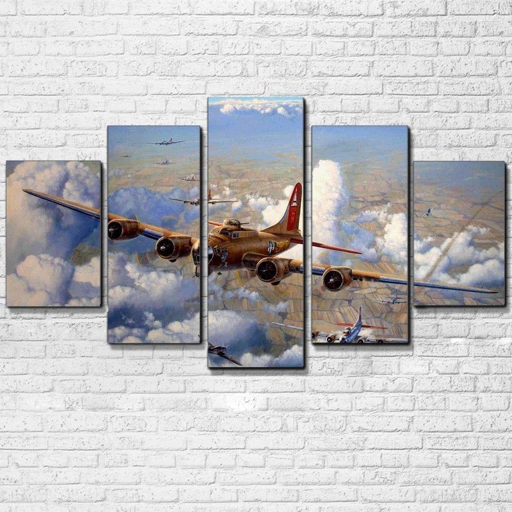 B 17 Bombers Ww2 Airplane Leinwandbilder Kunstdrucke Rahmen