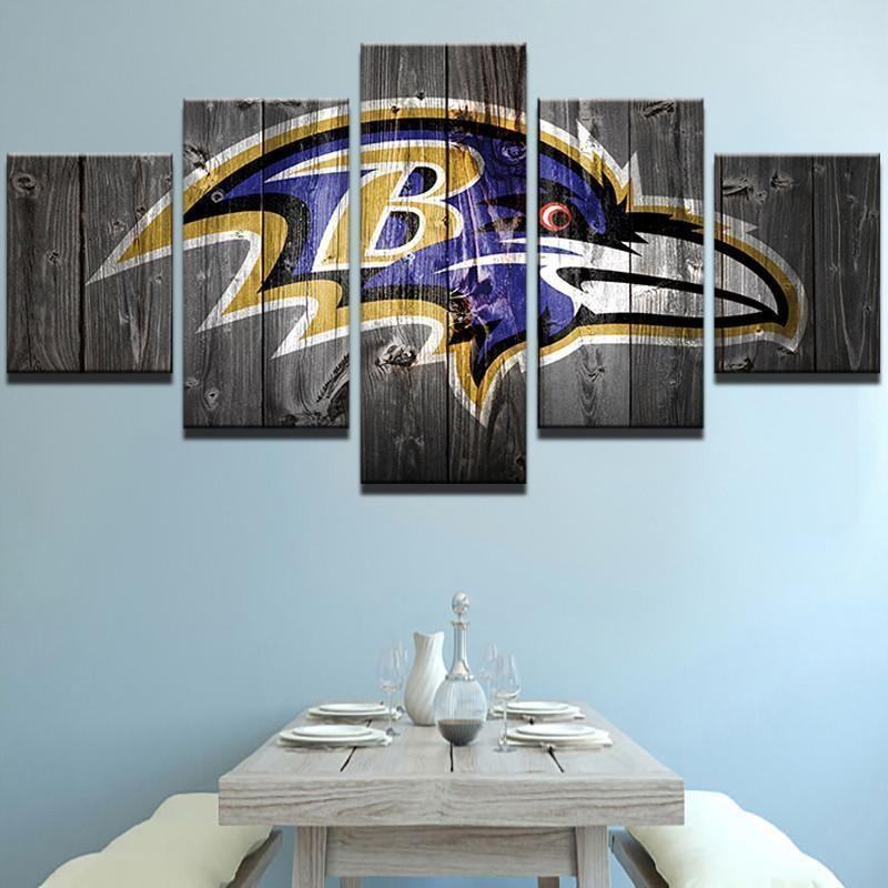 Baltimore Ravens Logo Football Leinwandbilder Kunstdrucke  