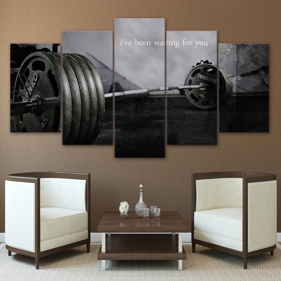 Barbell Gym Bodybuilding Leinwandbilder Sport