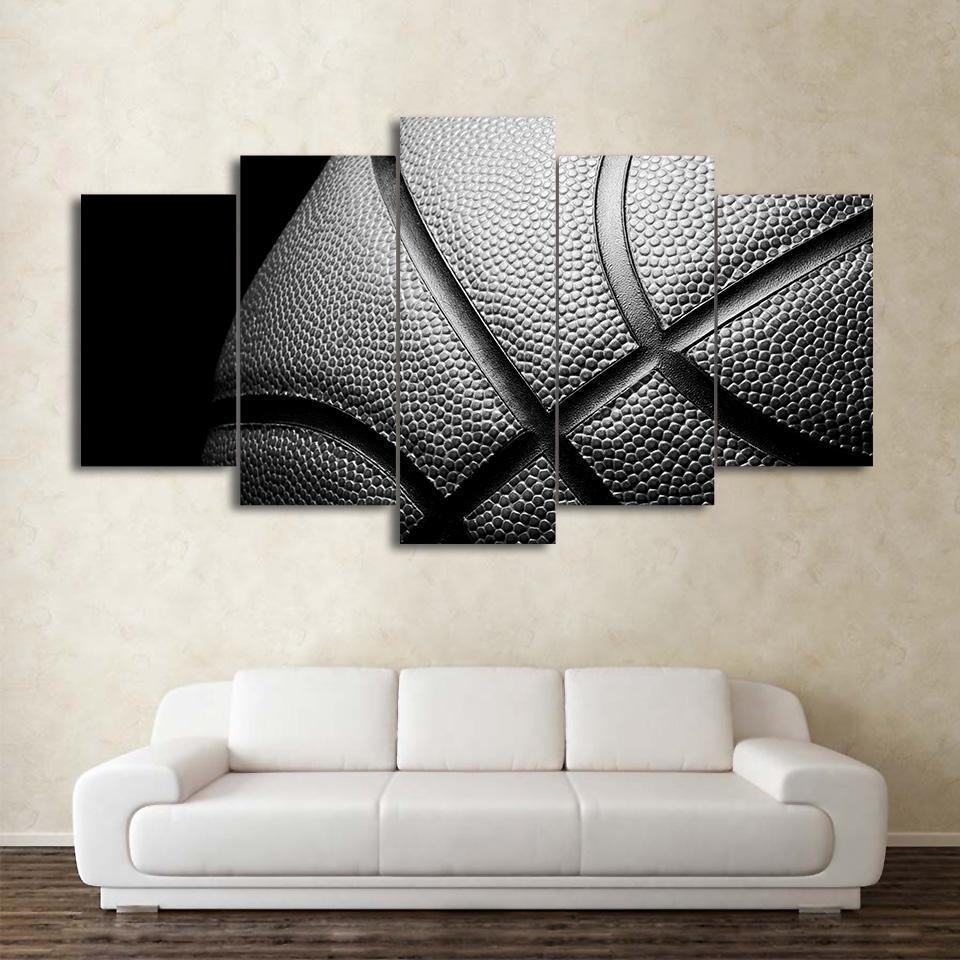 Basketball In Black And White Sport Leinwandbilder Kunstdrucke  