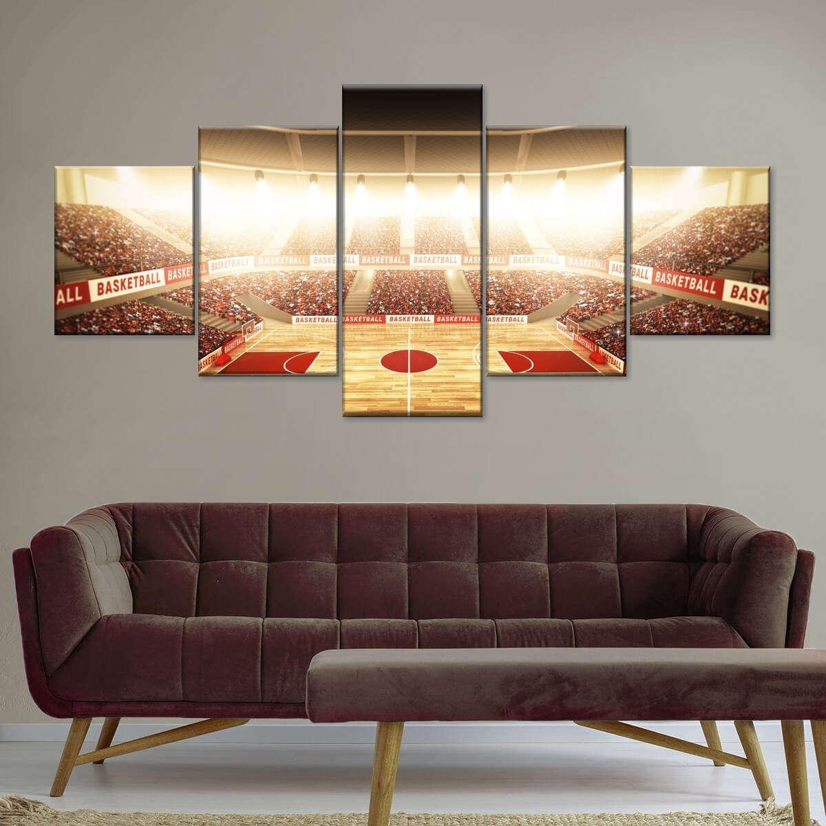 Basketballplatz Leinwandbild – Faszinierende Sportkunst für Fans