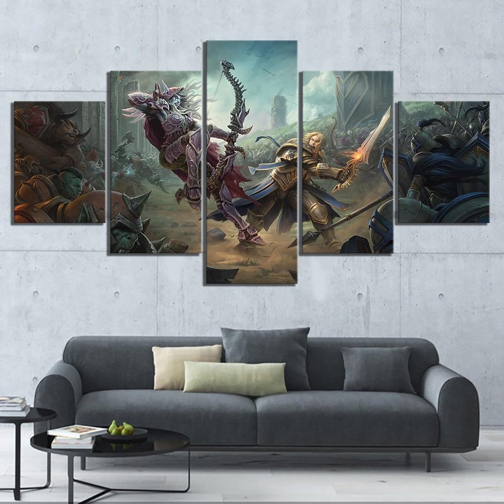 Battle For Azeroth Sylvanas Vs Anduin World Of Warcraft Gaming Leinwandbilder Kunstdrucke  