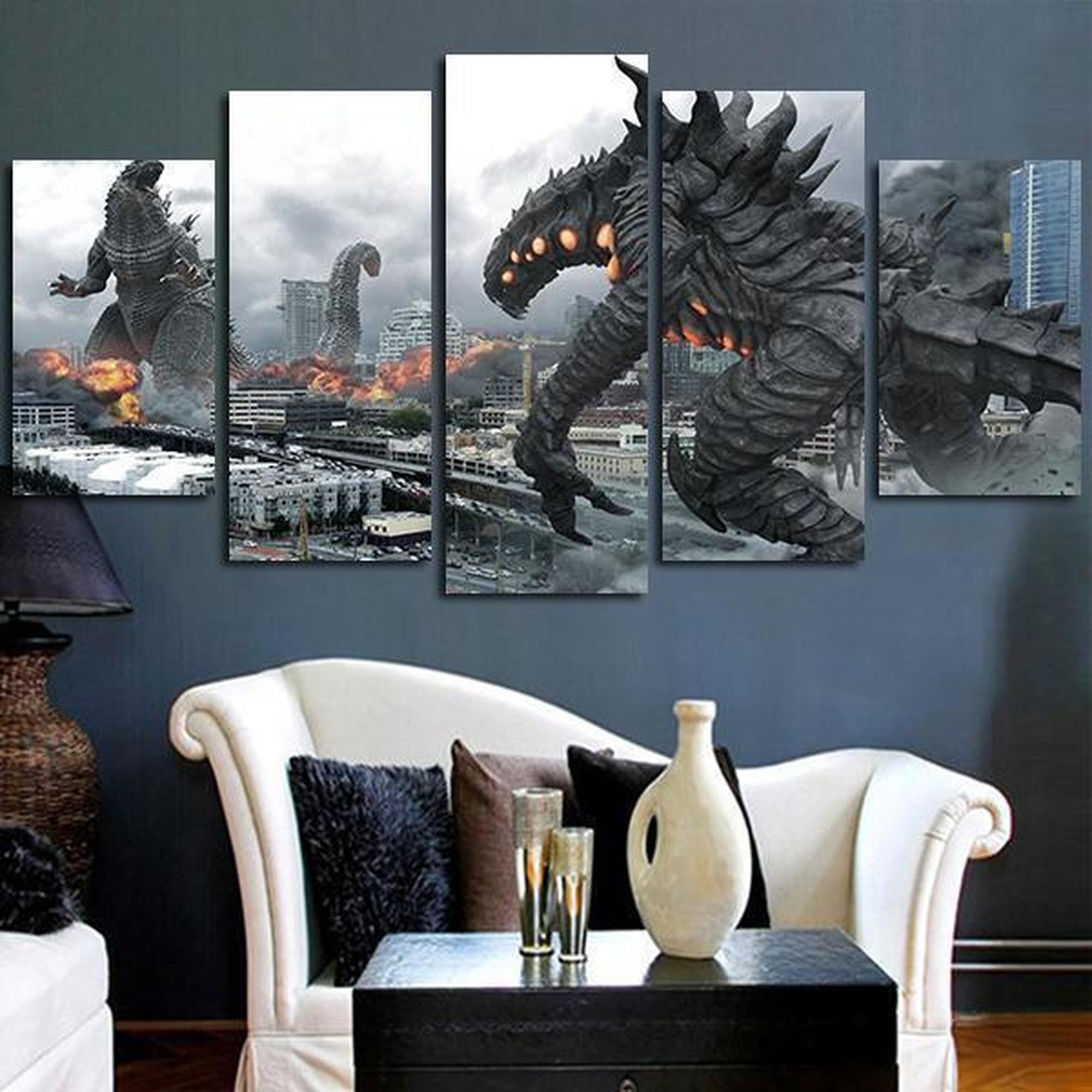 Battle Of Godzilla Movie Leinwandbilder Kunstdrucke  