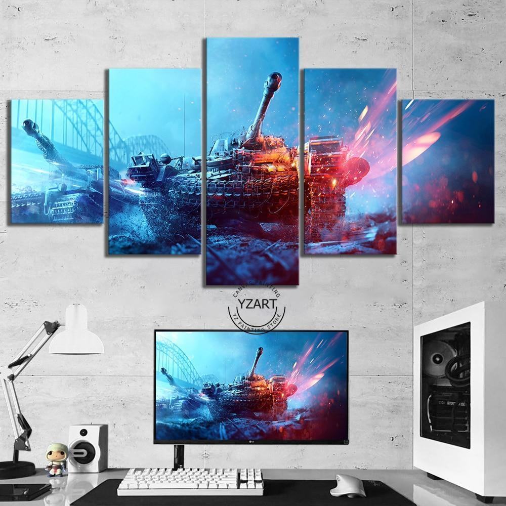 Battlefield 5 Tanks Gaming Leinwandbilder Kunstdrucke Rahmen