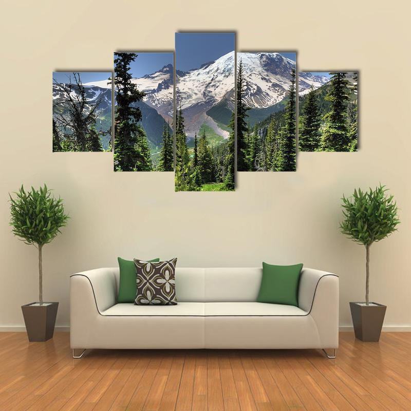 Beautiful Mount Rainier From Sunrise Nature Leinwandbilder Kunstdrucke Rahmen