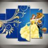 beauty and the beast karikatur leinwandbilder kunstdrucke rahmen 3241