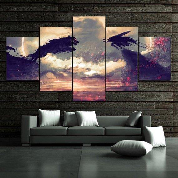 Berserk Japanese Anime Leinwandbilder Kunstdrucke Rahmen