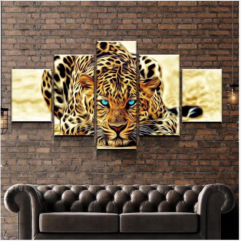 Blauugiger Jaguar Leinwandbilder Kunstdrucke Rahmen