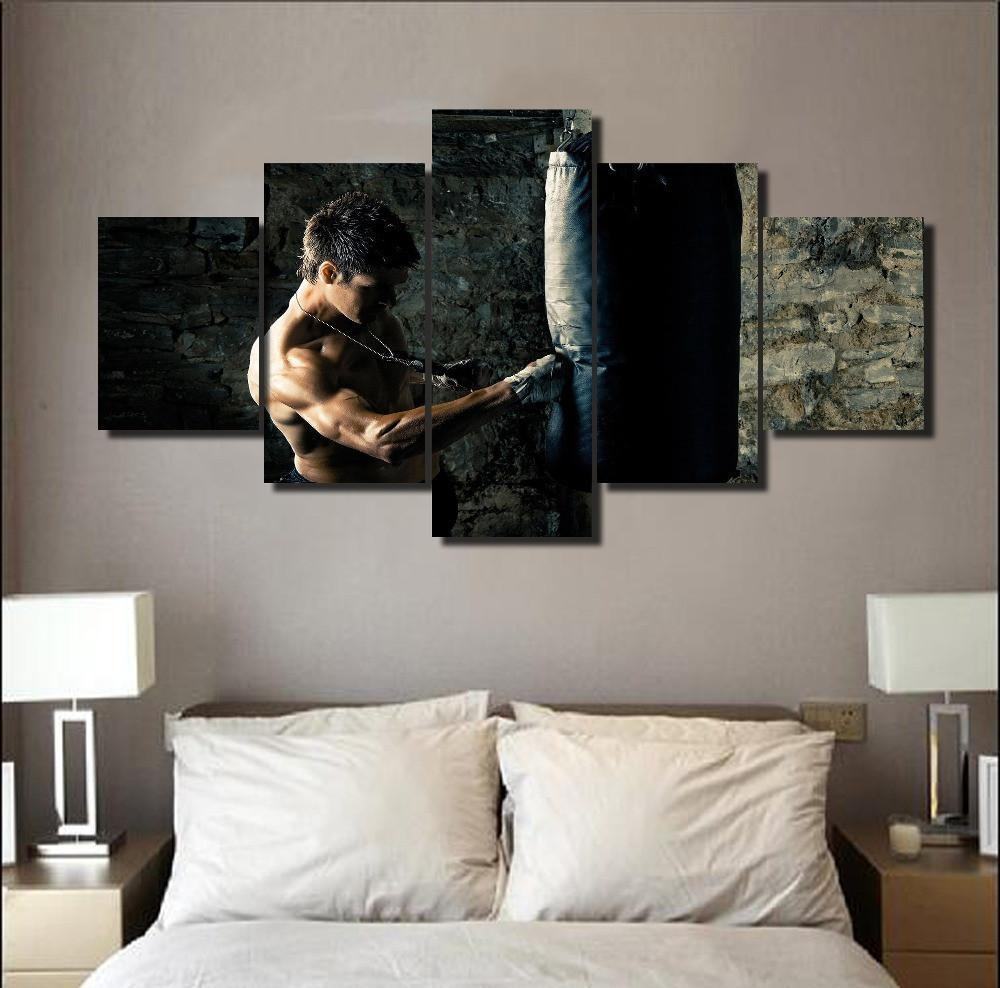 Boxen Stärke Leinwanddruck – Kraftvolle Sportkunst