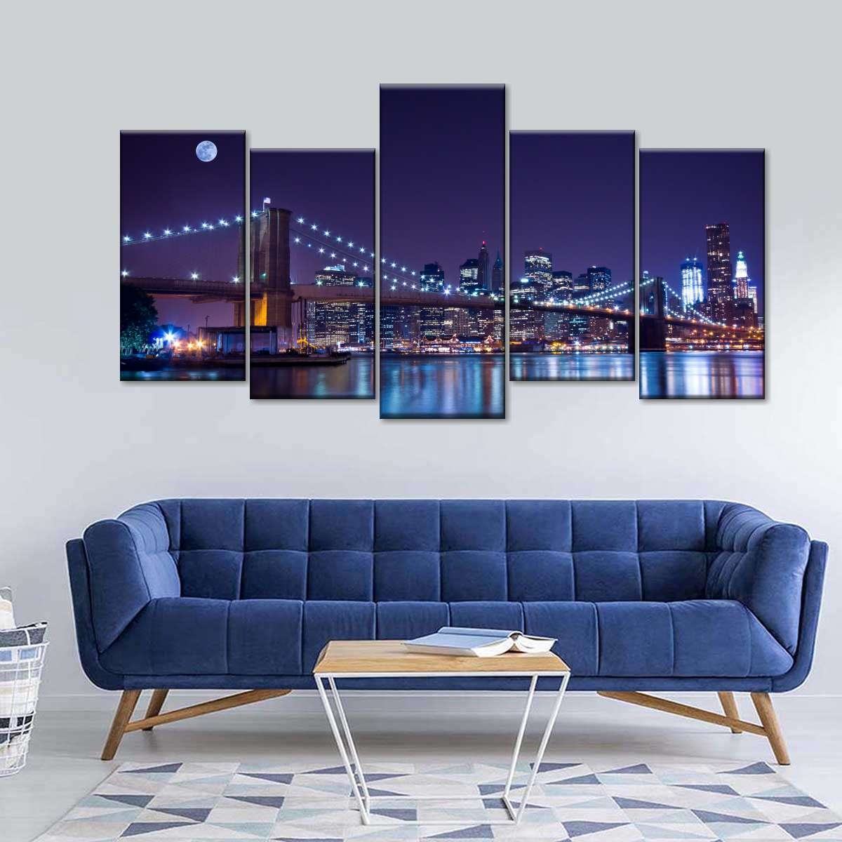 Brooklyn Bridge Glow Leinwandbilder Kunstdrucke Rahmen