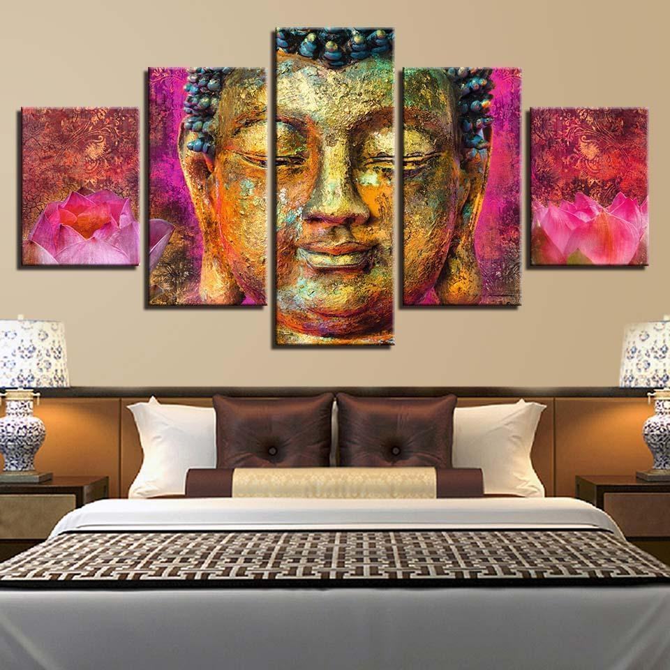 Buddha Bedside Background Religion Leinwandbilder Kunstdrucke Rahmen