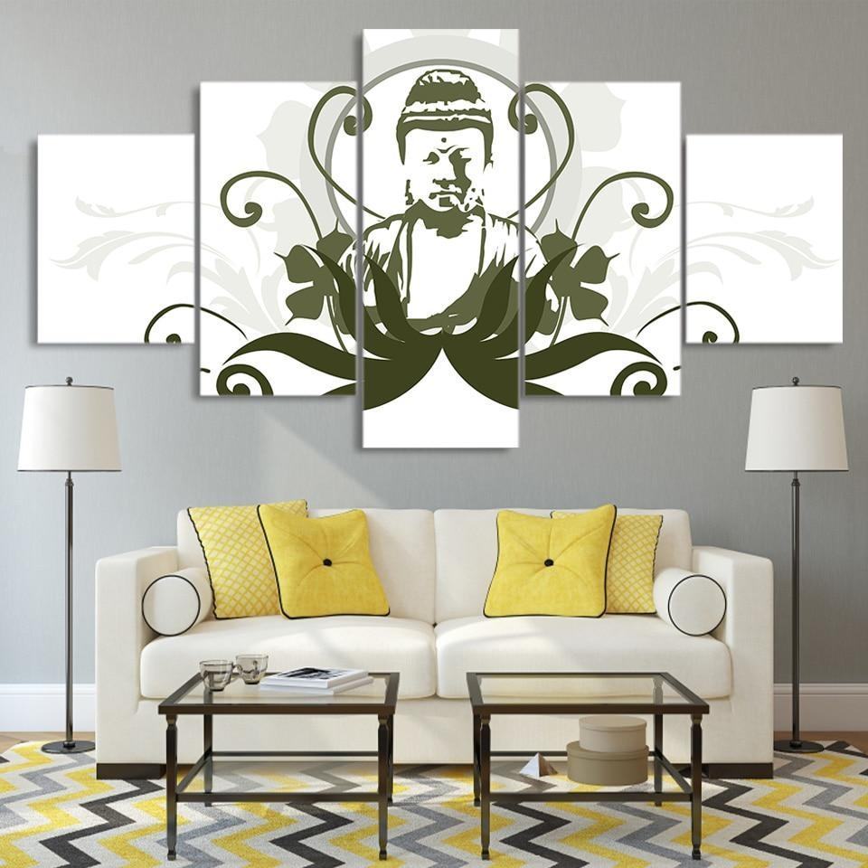 Buddha Comic Drawing Religion Leinwandbilder Kunstdrucke Rahmen