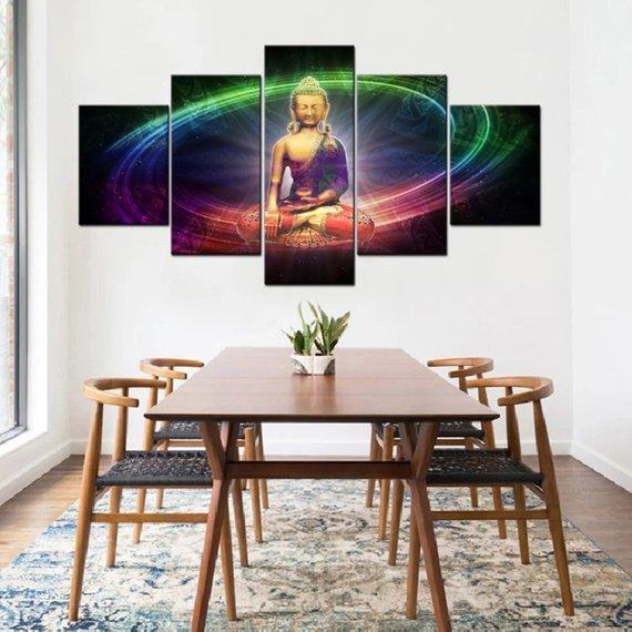 Buddha Large 5 Religion Leinwandbilder Kunstdrucke Rahmen