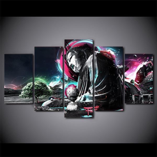 Buddha Statue 1 Religion Leinwandbilder Kunstdrucke Rahmen