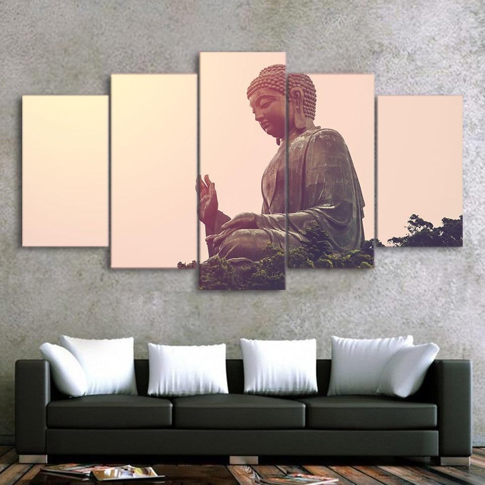 Buddha Statue 21 Religion Leinwandbilder Kunstdrucke Rahmen