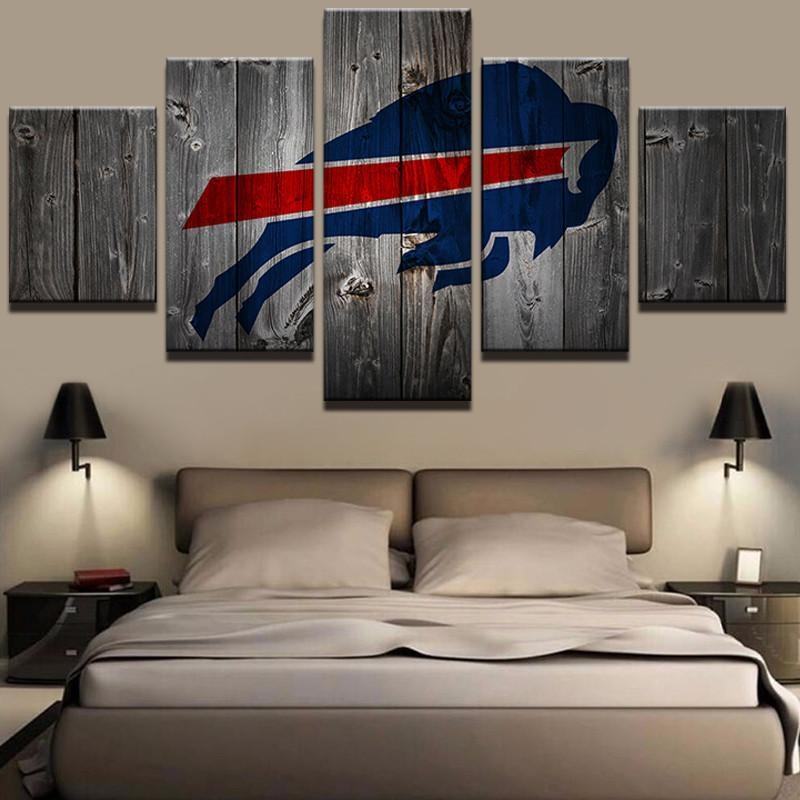 Buffalo Bills Football Barnwood Leinwanddruck – Sportkunst für Fans