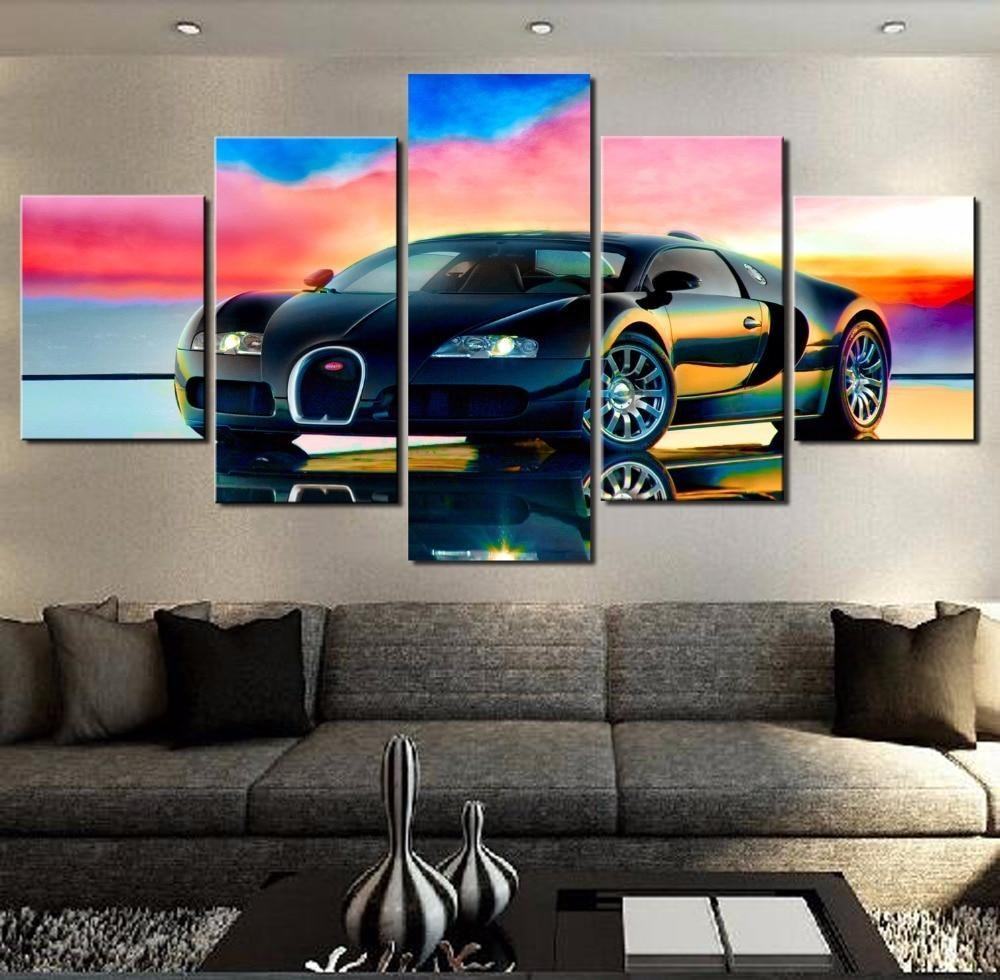 Bugatti Sports Car Leinwandbilder Kunstdrucke Rahmen