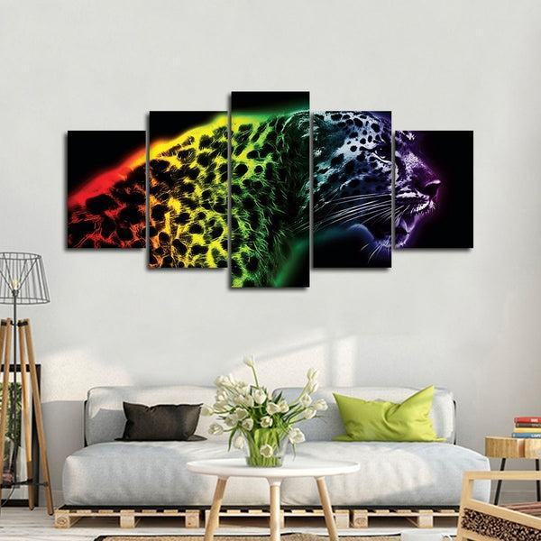 Bunter Gepard Leinwandbilder Kunstdrucke Rahmen