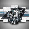 carolina panthers 3 leinwanddruck – football kunst für sammler 3080