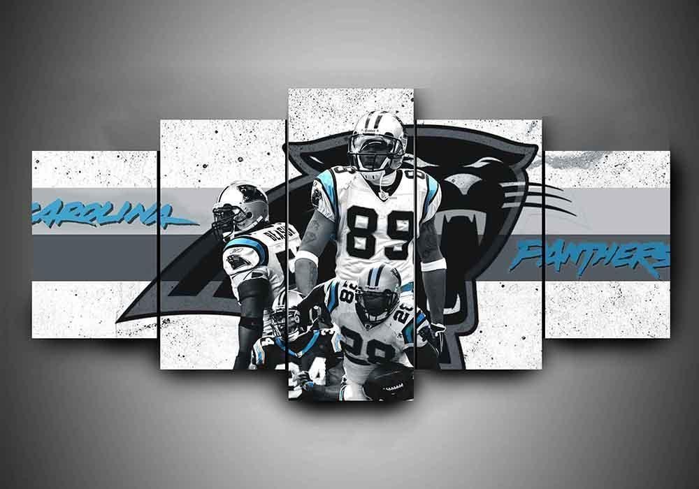 Carolina Panthers 3 Leinwanddruck – Football Kunst für Sammler